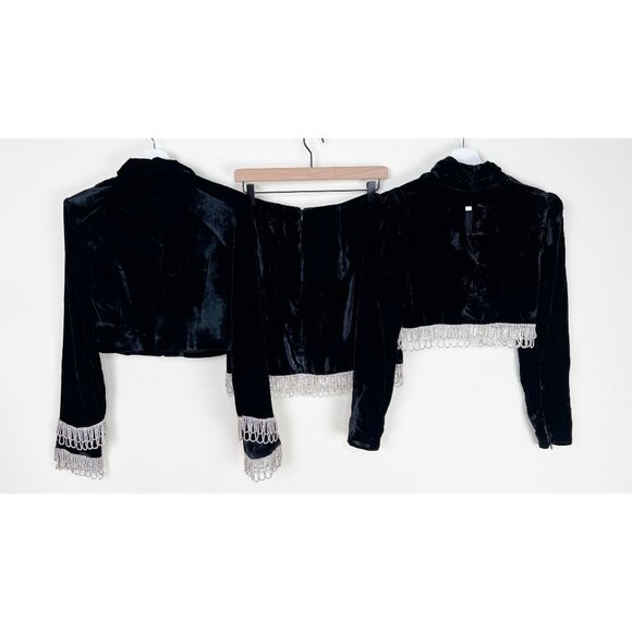 Camila Coelho Three Piece Matching Set Mini Skirt Cop Top Christmas Party NYE - Picture 12 of 16